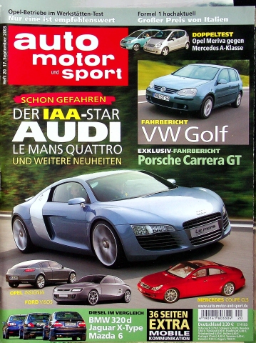 Deckblatt Auto Motor und Sport (20/2003)
